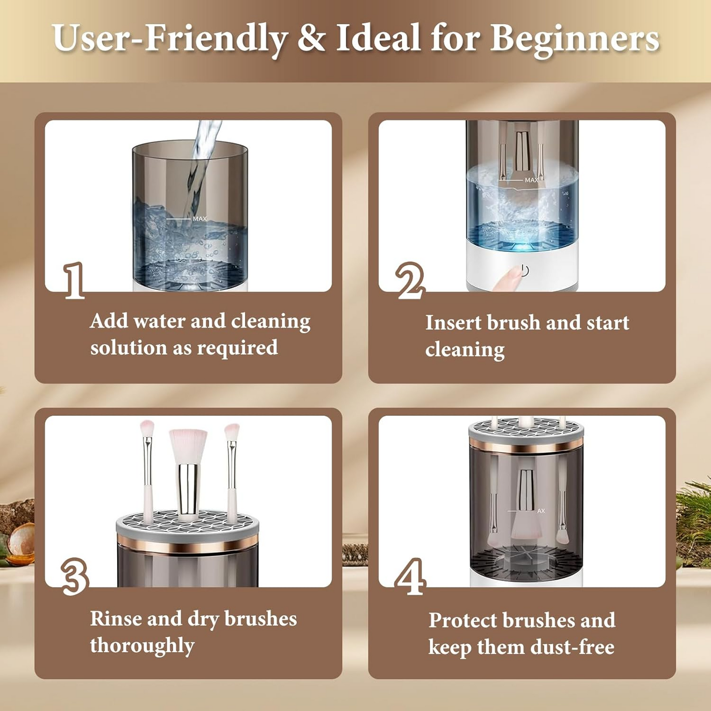 3 in 1 Electric Makeup Brush Cleaner Al-Meezan