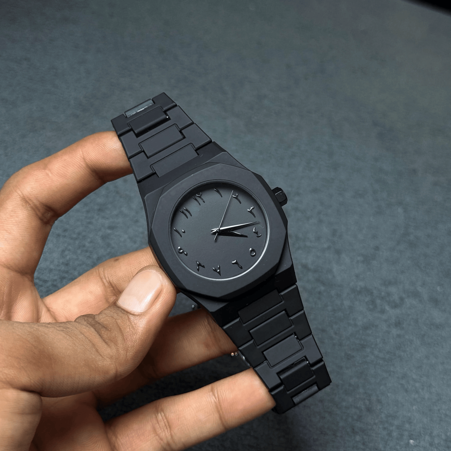 Black Arabic Aura Watch Al-Meezan
