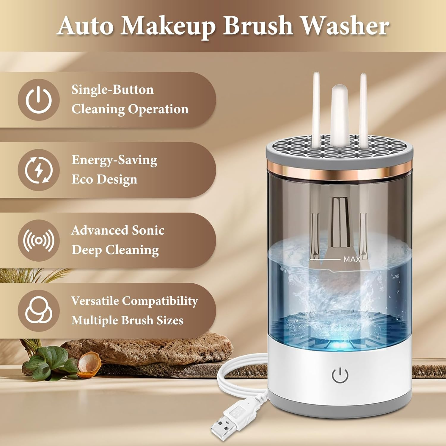 3 in 1 Electric Makeup Brush Cleaner Al-Meezan