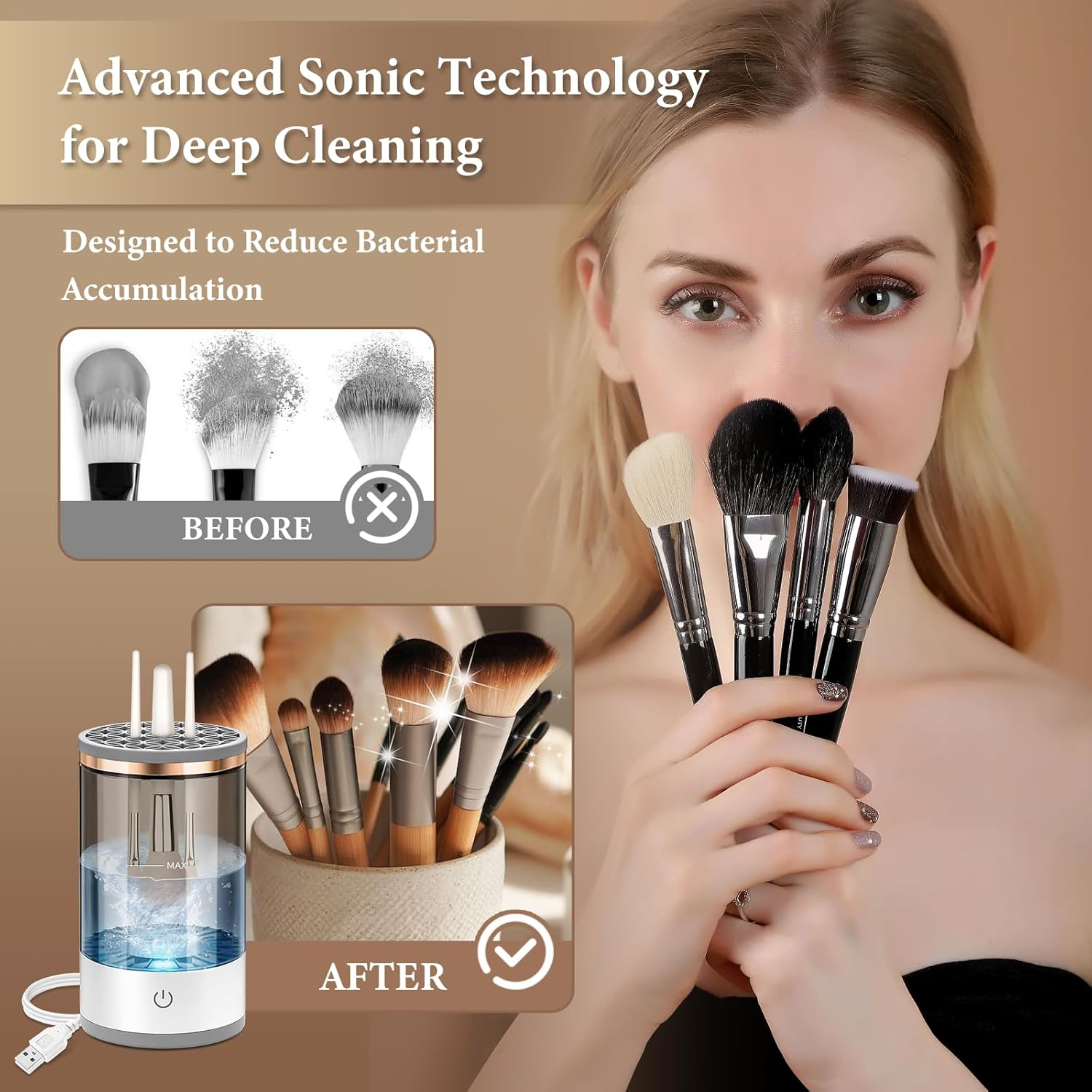 3 in 1 Electric Makeup Brush Cleaner Al-Meezan