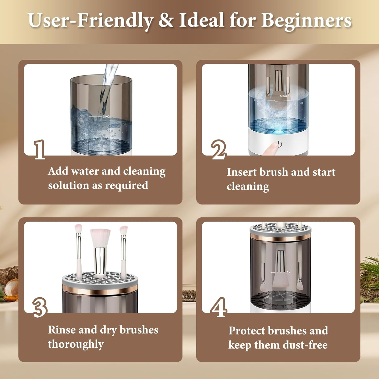 3 in 1 Electric Makeup Brush Cleaner Al-Meezan