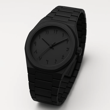 Black Arabic Aura Watch Al-Meezan