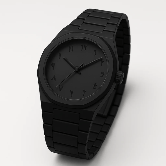 Black Arabic Aura Watch Al-Meezan